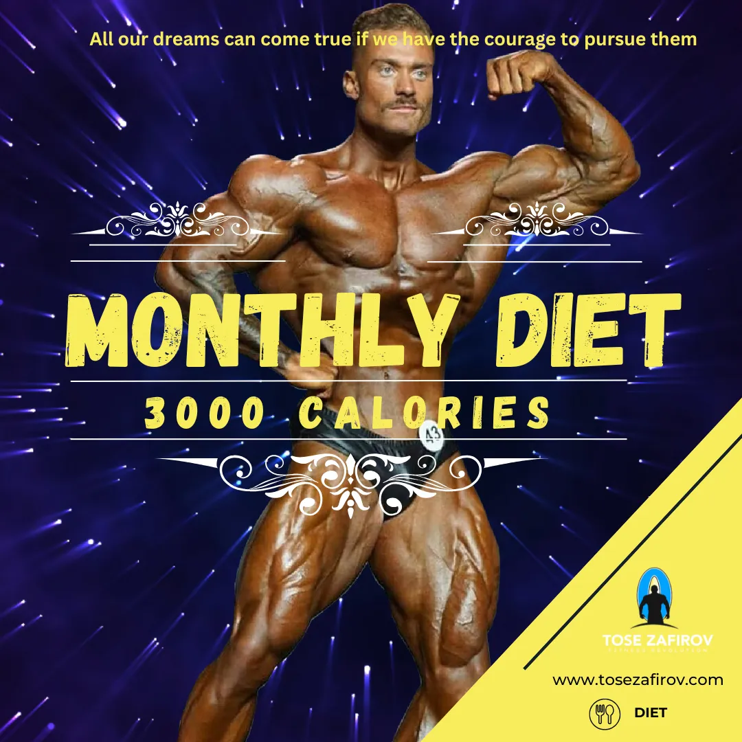 Monthly Diet - 3000 Calories